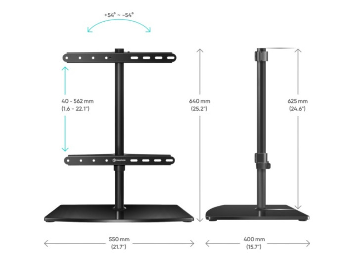 Подставка настольная ONKRON PT3 для LCD телевизора 32"-75", чернай Подставка настольная ONKRON PT3 для LCD телевизора 32"-75", чернай