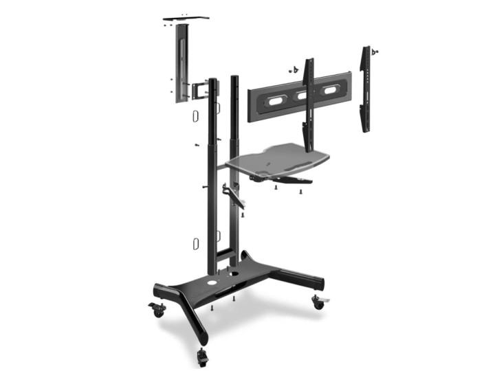Мобильная стойка для ТВ ONKRON TS1551 чёрный, для 40"-70" Мобильная стойка для ТВ ONKRON TS1551 чёрный, для 40"-70"