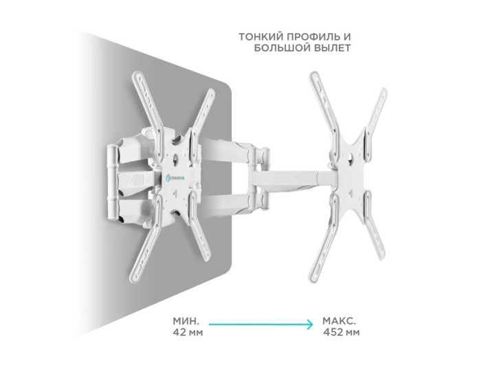 Кронштейн для ТВ ONKRON M5-W белый, для 37"-70"