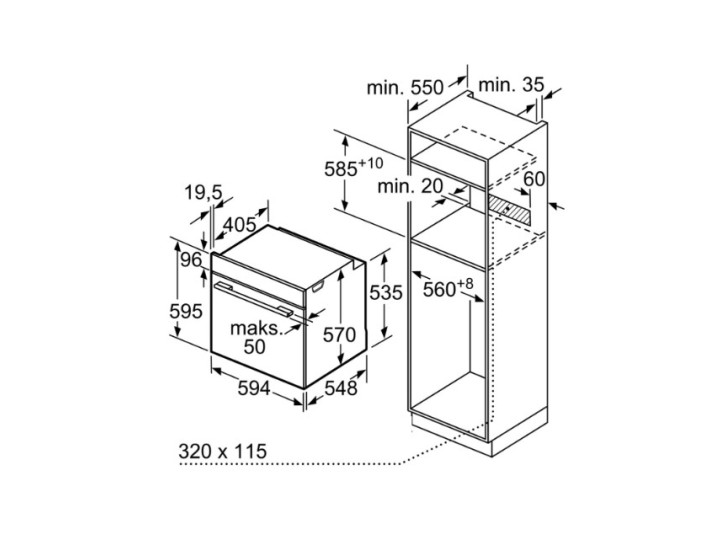 Духовой шкаф Bosch HBF113BR1S
