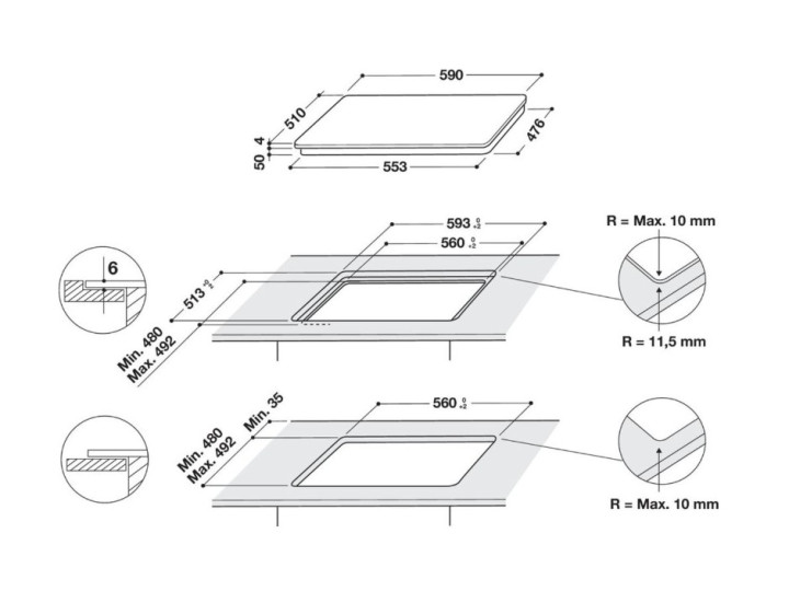 Поверхность индукционная Whirlpool WS Q2160 NE