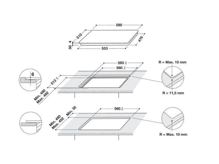 Поверхность индукционная Whirlpool WB S2560 NE