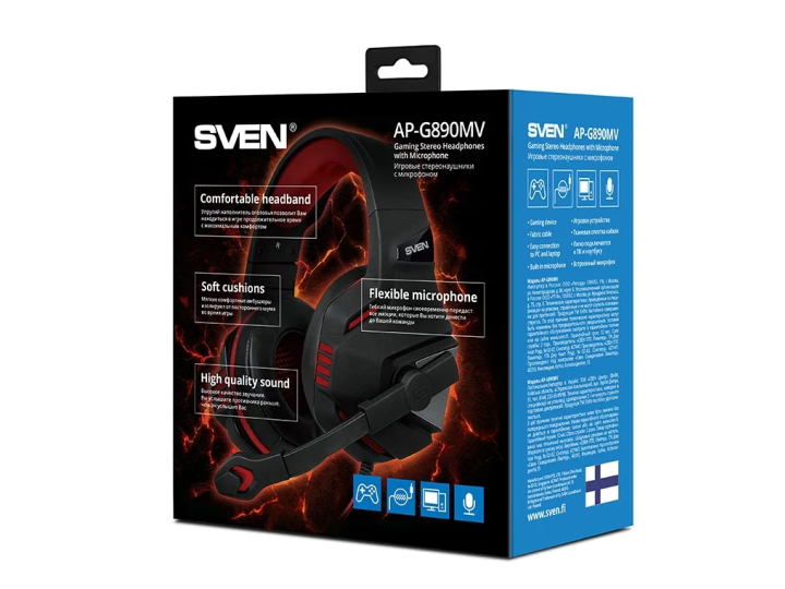 Компьютерная гарнитура SVEN AP-G890MV* (регулятор громкости, регулируемое оголовье) 3pin Компьютерная гарнитура SVEN AP-G890MV* (регулятор громкости, регулируемое оголовье) 3pin