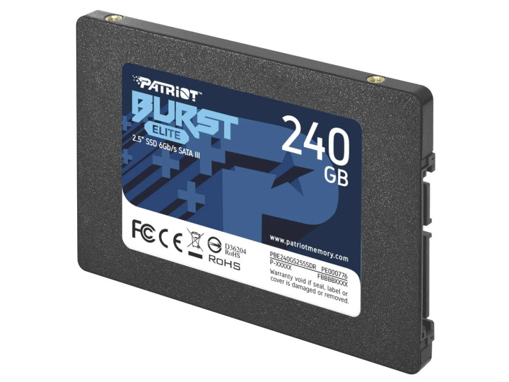 Твердотельный накопитель Patriot Memory Burst Elite 240 ГБ SATA PBE240GS25SSDR Твердотельный накопитель Patriot Memory Burst Elite 240 ГБ SATA PBE240GS25SSDR
