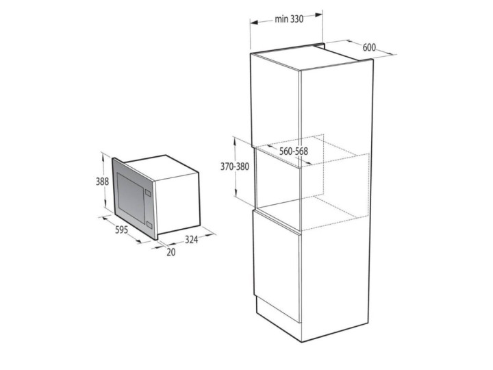 Встраиваемая микроволновая печь Gorenje BM201AG1BG