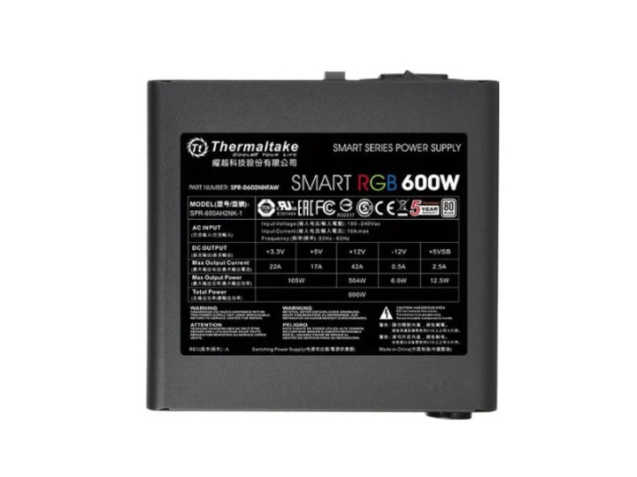 Блок питания Thermaltake Smart RGB 600W Блок питания Thermaltake Smart RGB 600W