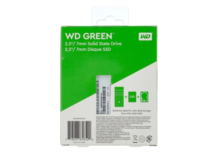 Твердотельный накопитель Western Digital WD Green SATA 480 GB (WDS480G2G0A) Твердотельный накопитель Western Digital WD Green SATA 480 GB (WDS480G2G0A)
