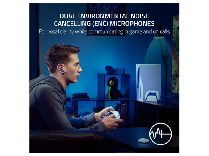 Компьютерная гарнитура RAZER Hammerhead HyperSpeed (PlayStation Licensed), белый Компьютерная гарнитура RAZER Hammerhead HyperSpeed (PlayStation Licensed), белый