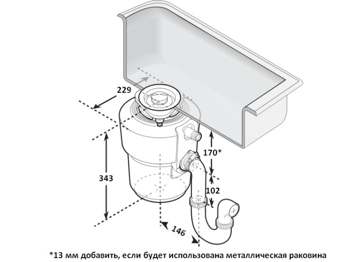Измельчитель отходов InSinkErator Evolution 200 78127T Измельчитель отходов InSinkErator Evolution 200 78127T