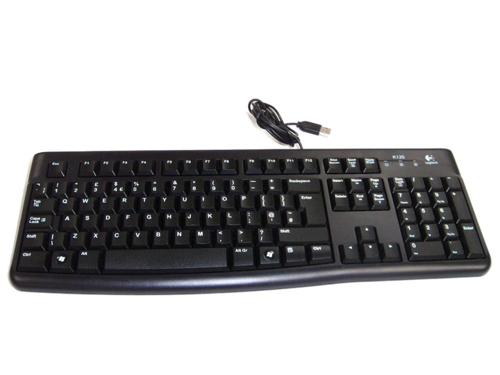 Клавиатура Logitech K120 (USB, waterproof, low profile) OEM 920-002522