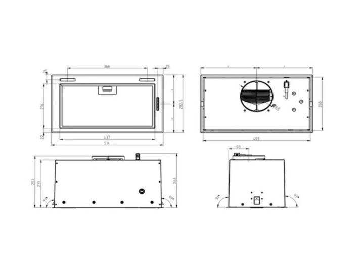 Встраиваемая вытяжка ELICA FOLD BL MAT/A/52 Встраиваемая вытяжка ELICA FOLD BL MAT/A/52