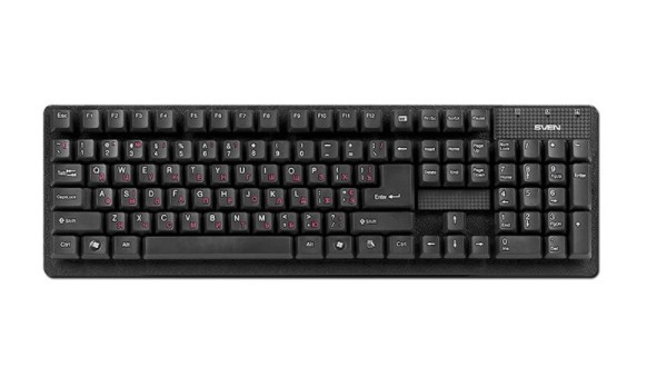 Клавиатура SVEN Standard 301 Black USB Клавиатура SVEN Standard 301 Black USB
