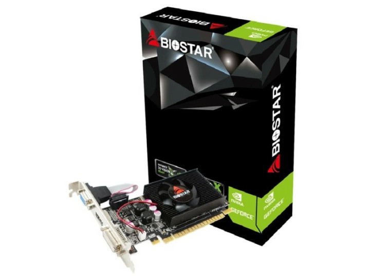 Видеокарта BIOSTAR GeForce GT610 GDDR3 2048MB 64-bit, PCI-E16x 3.0. (DVI+VGA+HDMI) (VN6103THX6)