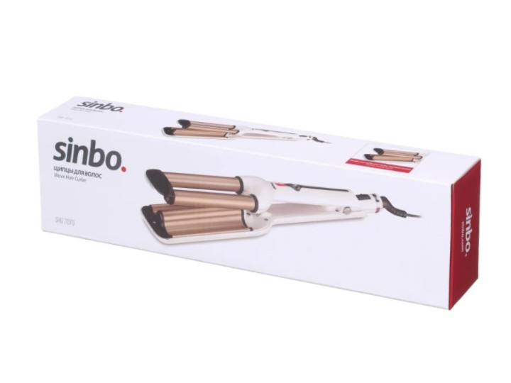 Плойка Sinbo SHD-7070, белый/золотистый Плойка Sinbo SHD-7070, белый/золотистый
