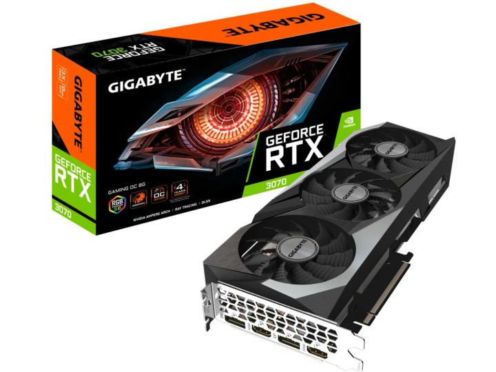 Видеокарта GIGABYTE GeForce RTX 3070 Gaming OC 8G (GV-N3070GAMING OC-8GD) (rev. 2.0), Retail Видеокарта GIGABYTE GeForce RTX 3070 Gaming OC 8G (GV-N3070GAMING OC-8GD) (rev. 2.0), Retail