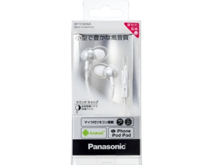 Наушники Panasonic RP-TCM360GC, white Наушники Panasonic RP-TCM360GC, white