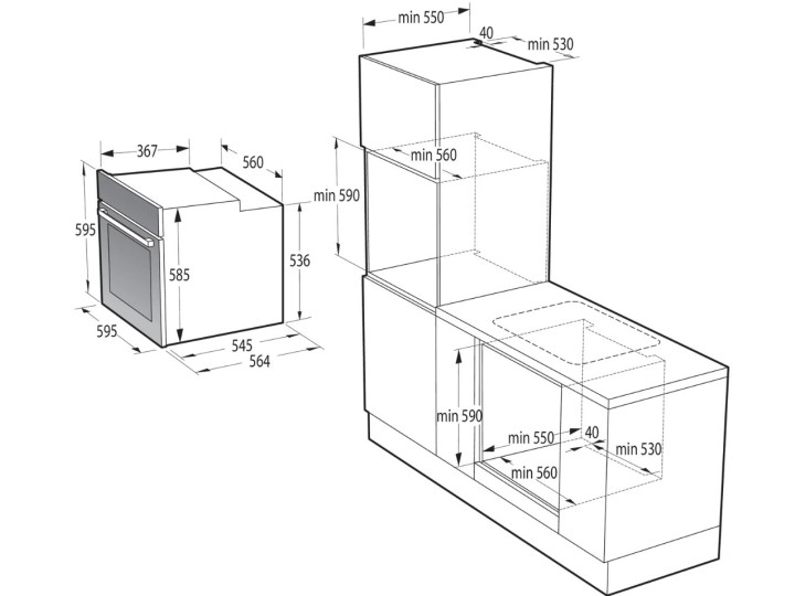 Духовой шкаф Gorenje BO6725E02BG, черный