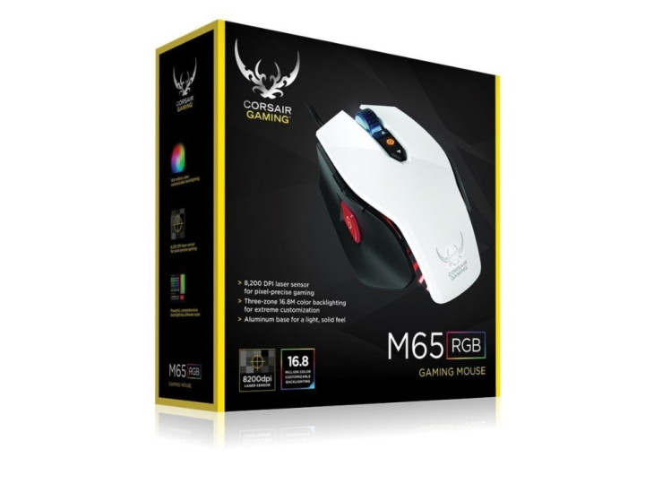 Игровая мышь CORSAIR M65 RGB, белый