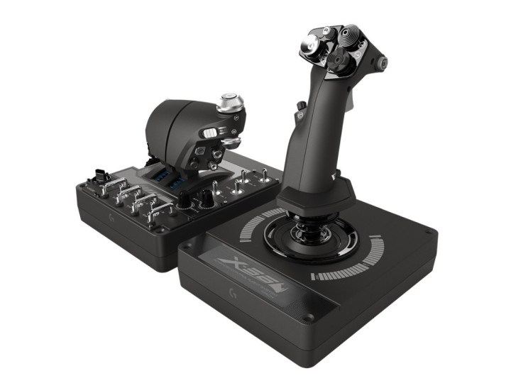 Джойстик Logitech X56 H.O.T.A.S.: джойстик и рычаг управления двигателем (945-000059) Джойстик Logitech X56 H.O.T.A.S.: джойстик и рычаг управления двигателем (945-000059)