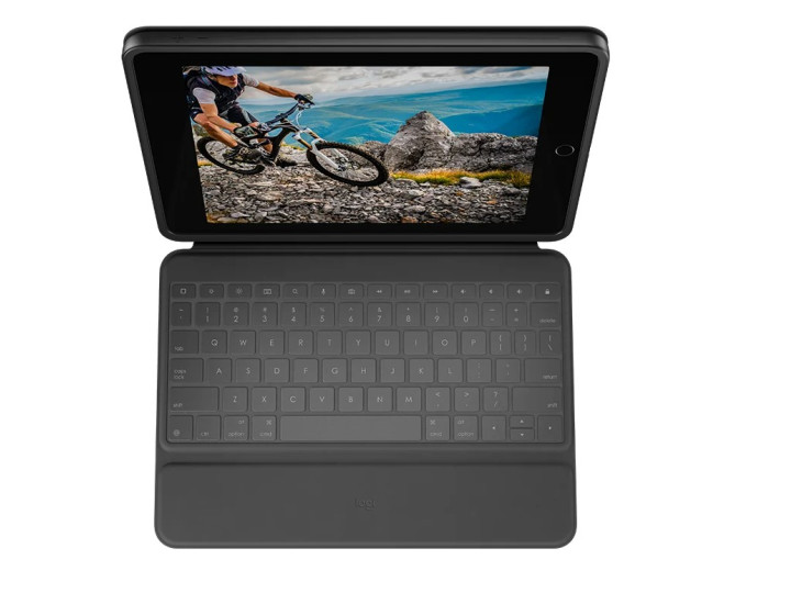 Клавиатура-чехол Logitech Rugged Folio (920-009619) для iPad (7,8 поколения) Клавиатура-чехол Logitech Rugged Folio (920-009619) для iPad (7,8 поколения)