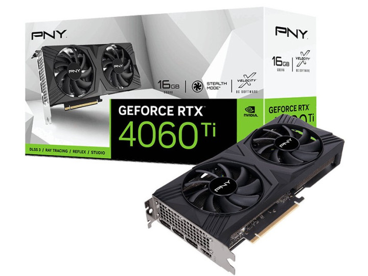 Видеокарта PNY GeForce RTX 4060 Ti Verto Dual Fan 16GB DLSS 3