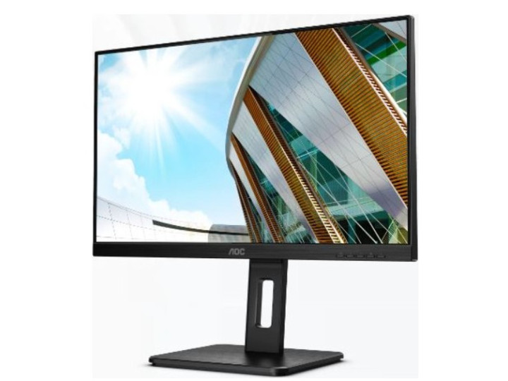 Монитор 23, 8" AOC 24P2Q, IPS матрица, разрешение 1920x1080, яркость 300 кд/м2, динамическая контрастность 50 000 000:1, время отклика 4 мс, USB 3.2 (Gen 1) концентратор на 4 порта, стереоколонки (2x2 Вт), Регулировка по высоте 150мм, Поворот на 90 градус Монитор 23, 8" AOC 24P2Q, IPS матрица, разрешение 1920x1080, яркость 300 кд/м2, динамическая контрастность 50 000 000:1, время отклика 4 мс, USB 3.2 (Gen 1) концентратор на 4 порта, стереоколонки (2x2 Вт), Регулировка по высоте 150мм, Поворот на 90 градус