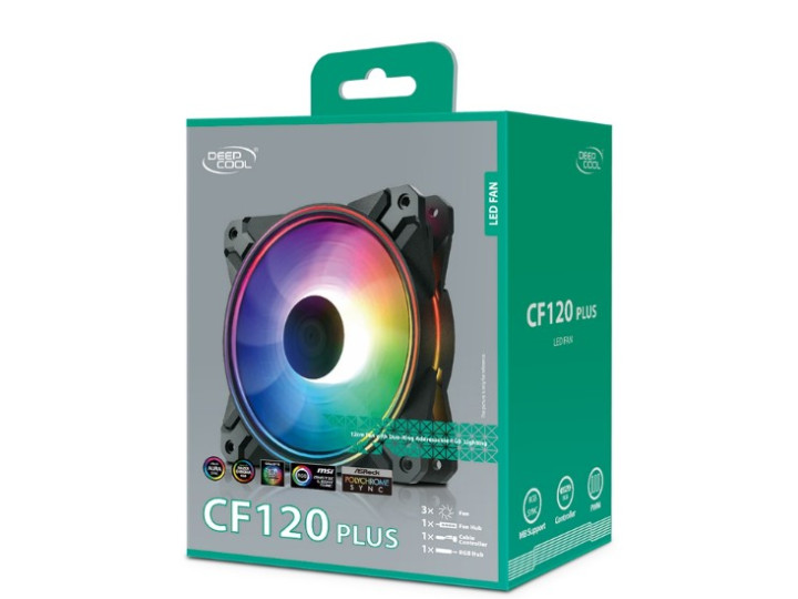 Комплект вентиляторов Deepcool CF120 PLUS комплект 3 шт Комплект вентиляторов Deepcool CF120 PLUS комплект 3 шт