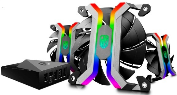 Комплект вентиляторов Deepcool Gamer Storm MF120S 120x120мм, комплект 3 шт Комплект вентиляторов Deepcool Gamer Storm MF120S 120x120мм, комплект 3 шт