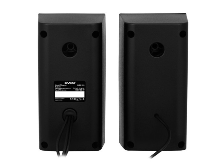 Колонки 2.0 SVEN 318 / 2х2, 5W / USB / пластик / black