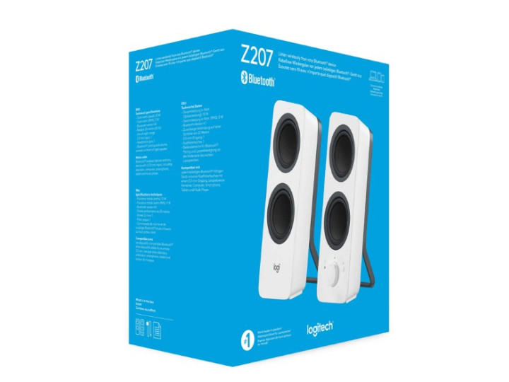 Колонки 2.0 Logitech Z207 / 2х5W / white Колонки 2.0 Logitech Z207 / 2х5W / white