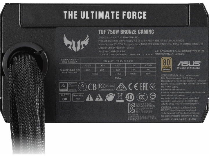 Блок питания ASUS TUF Gaming 750W 80 Plus Bronze