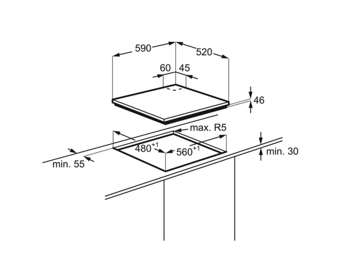 Газовая варочная панель ELECTROLUX KGG6426K