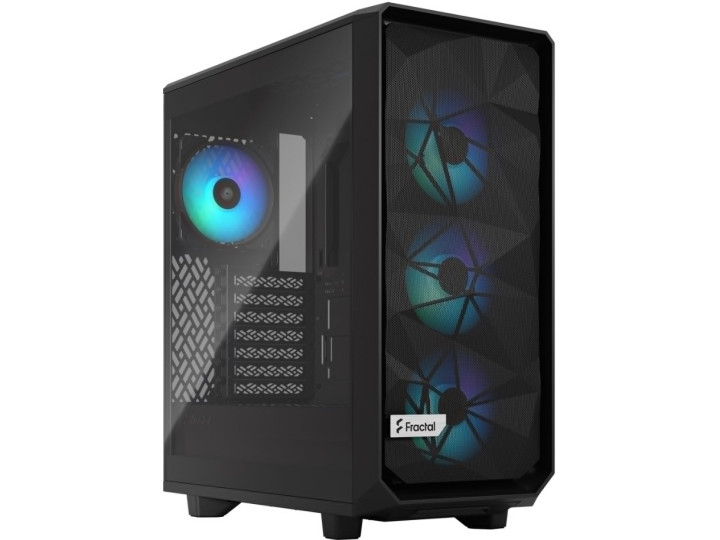 Корпус компьютерный FRACTAL DESIGN Meshify 2 Compact Lite RGB TG Light Tint Черный