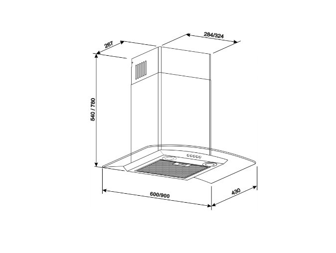 Вытяжка ELEYUS PRM L 15 200 60 BL