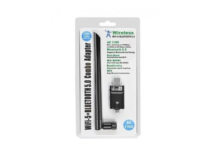 Беспроводной USB3.0 адаптер Wi-Fi, BT5.0 KS-IS KS-528 Беспроводной USB3.0 адаптер Wi-Fi, BT5.0 KS-IS KS-528