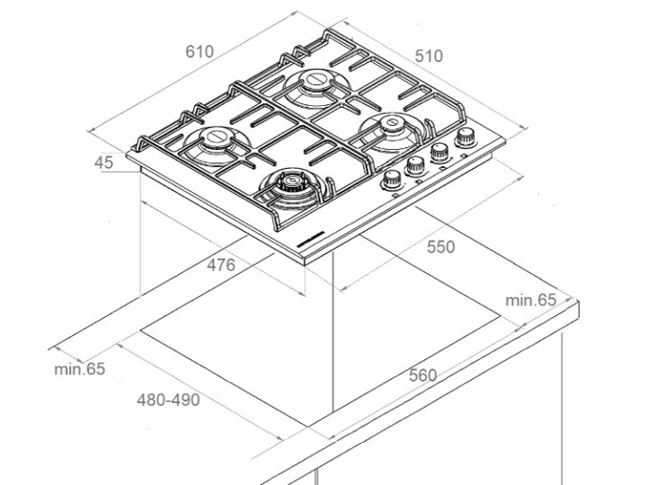 Варочная панель Kuppersberg FS603 W Silver Варочная панель Kuppersberg FS603 W Silver