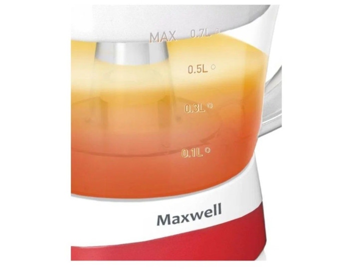 Соковыжималка для цитрусовых Maxwell MW-1109, белый/красный