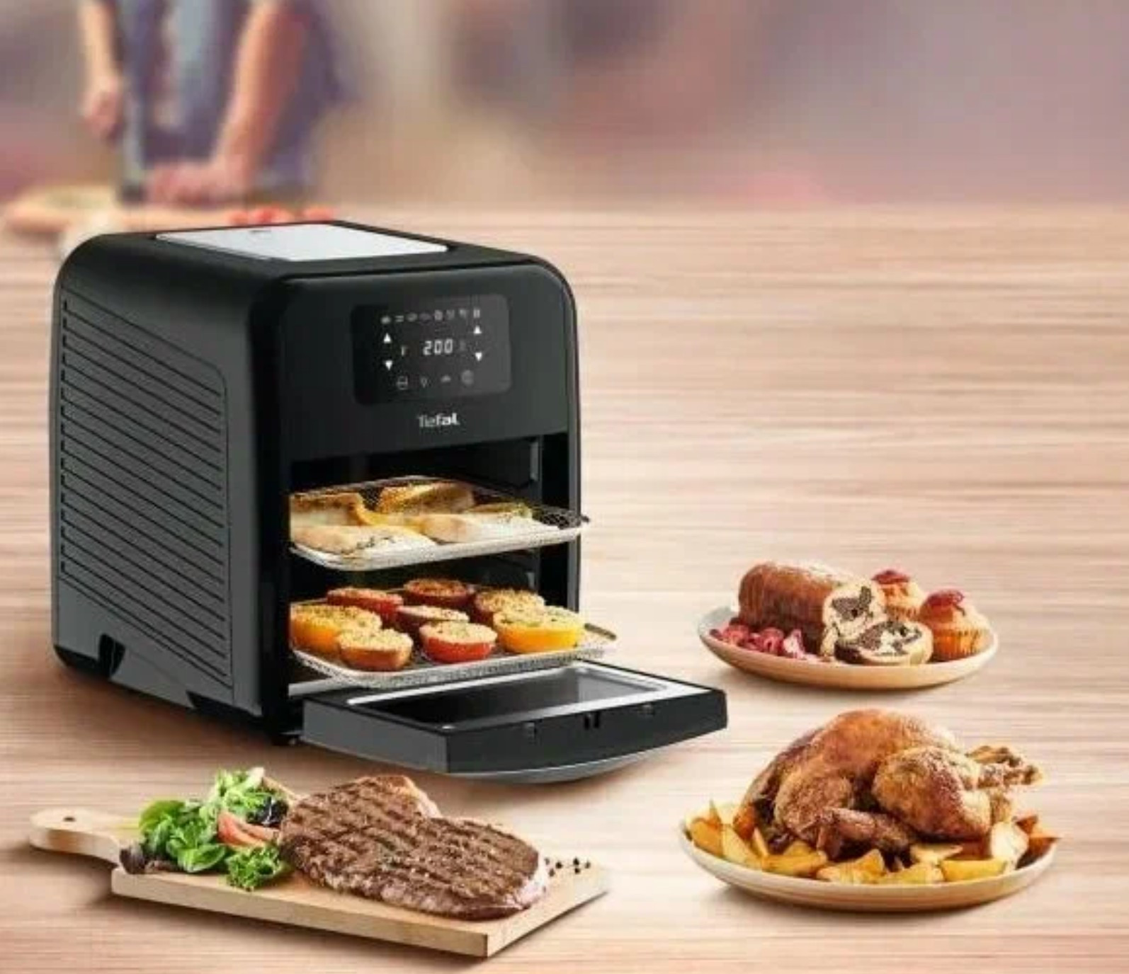 Аэрогриль FW501815 Easy Fry&Grill Oven, аэрофритюрница черная