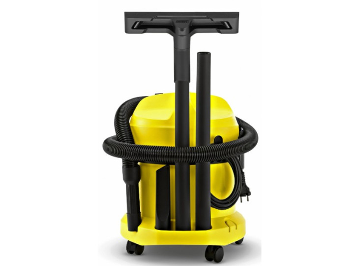 Профессиональный пылесос KARCHER WD 2, 1000 Вт, желтый Профессиональный пылесос KARCHER WD 2, 1000 Вт, желтый