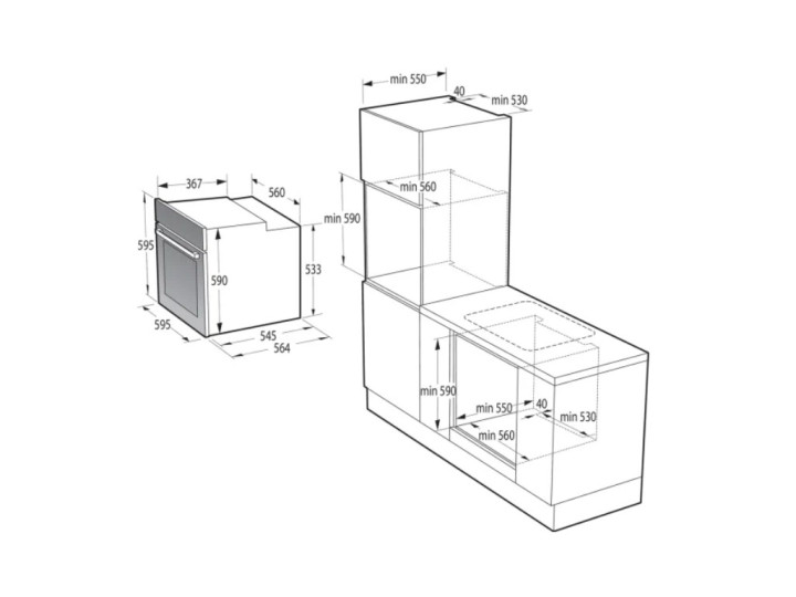 Духовой шкаф Gorenje BPS6737E14BG, черный