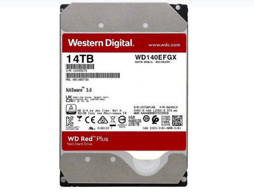 Жесткий диск (HDD) WD Red Plus 14TB 3,5" 512MB WD140EFGX Жесткий диск (HDD) WD Red Plus 14TB 3,5" 512MB WD140EFGX