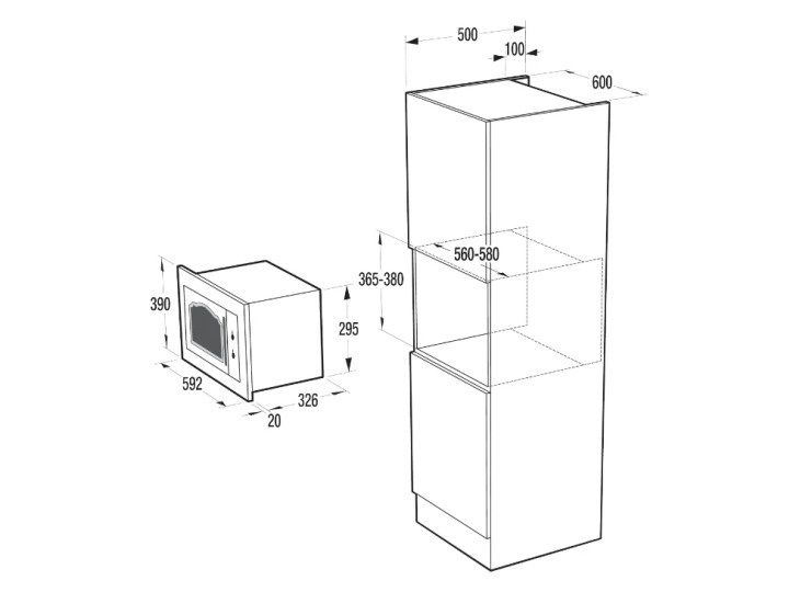 Встраиваемая микроволновая печь GORENJE BM235CLB