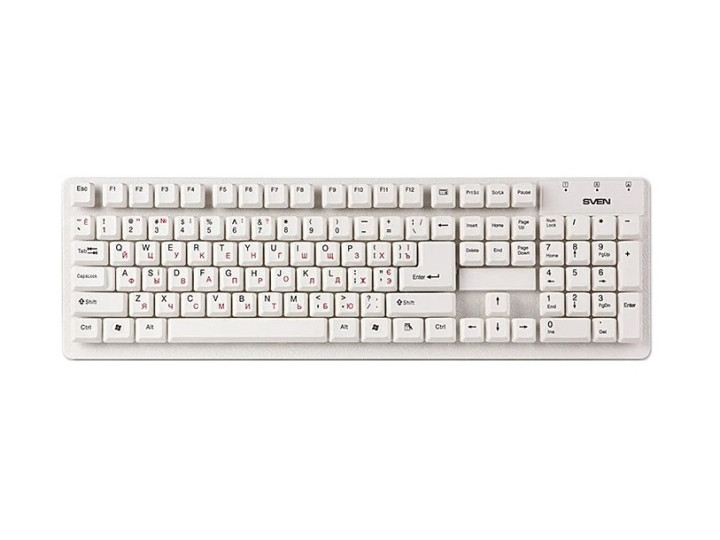 Клавиатура SVEN Standard 301 White USB Клавиатура SVEN Standard 301 White USB