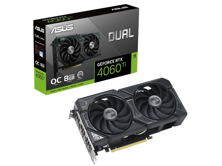 Видеокарта ASUS GeForce RTX 4060 Ti OC Dual 8GB DLSS 3