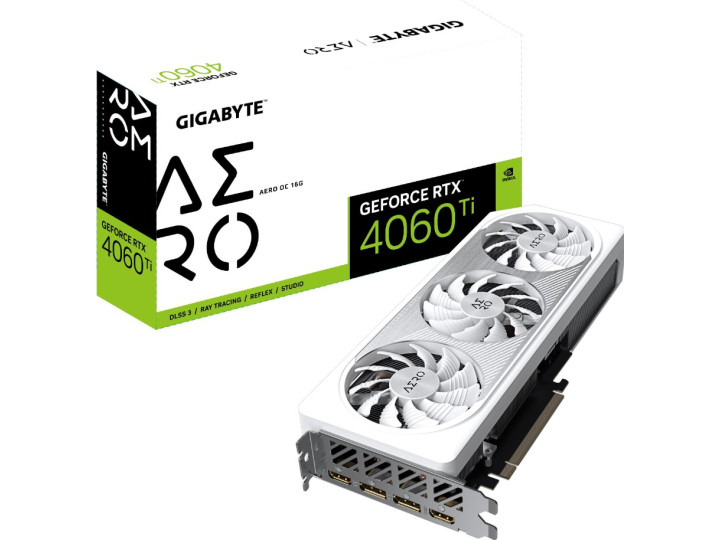 Видеокарта GIGABYTE GeForce RTX 4060 Ti Aero OC 16GB DLSS 3