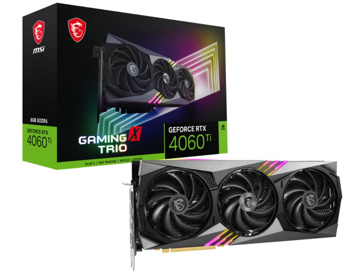 Видеокарта MSI GeForce RTX 4060 Ti Gaming X Trio 8GB DLSS 3