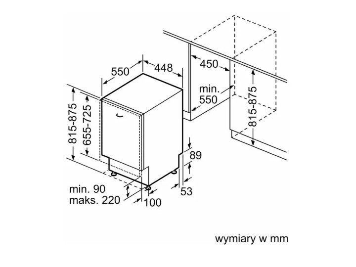 Встраиваемая посудомоечная машина Bosch SPV 2IKX10 E