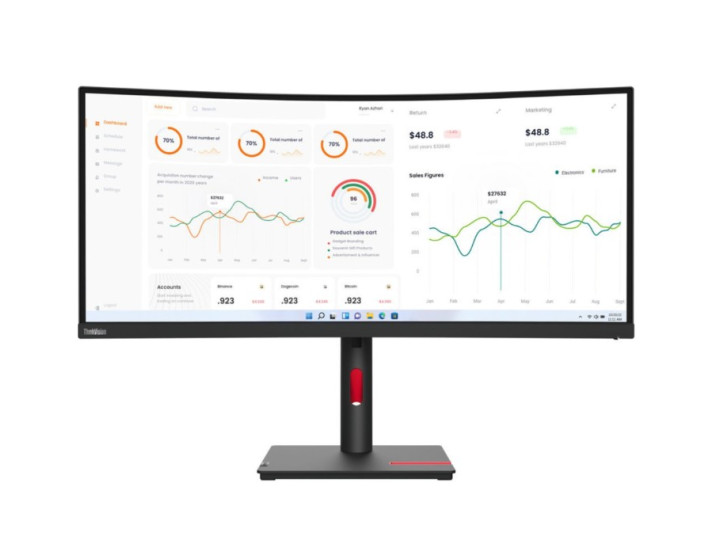 Монитор LENOVO ThinkVision T34w-30 34" 3440x1440px 4 ms Curved