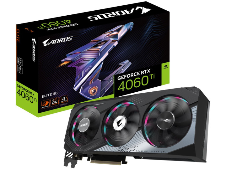 Видеокарта GIGABYTE Aorus GeForce RTX 4060 Ti 8GB DLSS 3