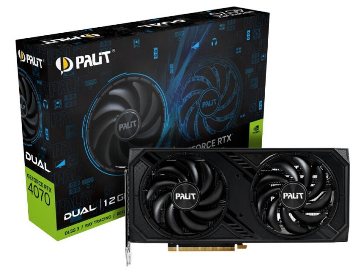 Видеокарта PALIT GeForce RTX 4070 Dual 12GB DLSS 3